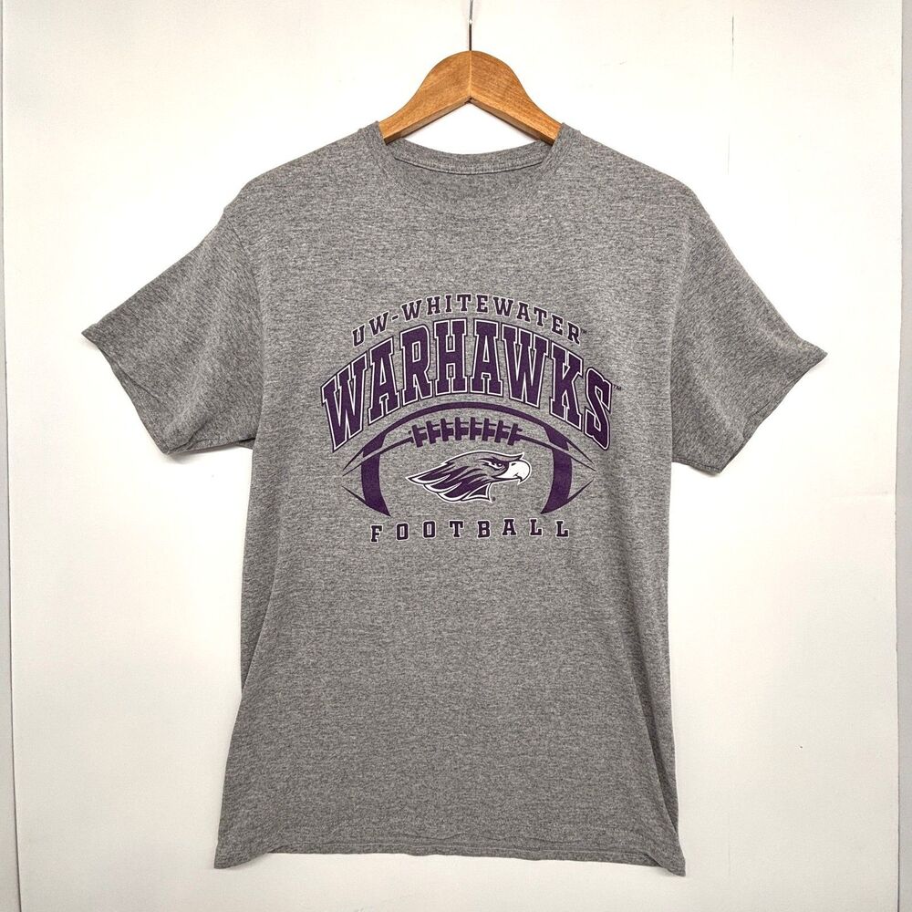 University of Wisconsin Whitewater Warhawks Football Crewneck T-Shirt Men's Med